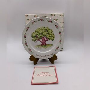 THE AVON ANNIVERSARY COLLECTION “ THE GREAT OAK” Award Plate 24k Gold 1988 Spain
